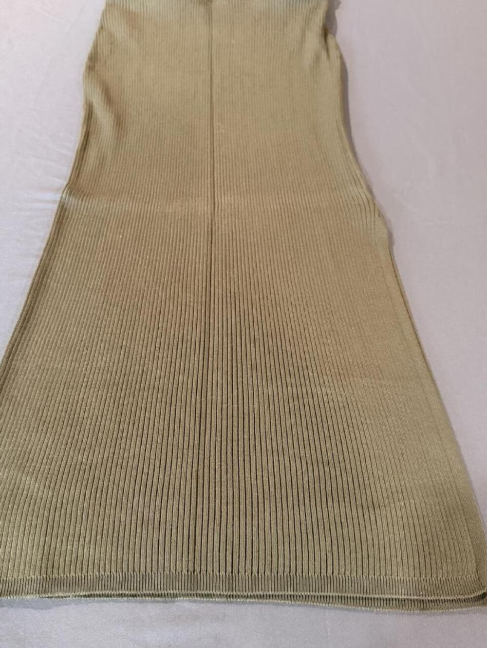 Freshman Womens Ribbed Olive Mini Skirt Size S